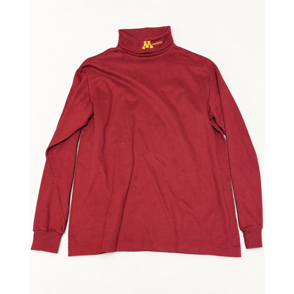 Outer Banks Minnesota Turtleneck XL Maroon 100% Cotton Made in USA Embroidered